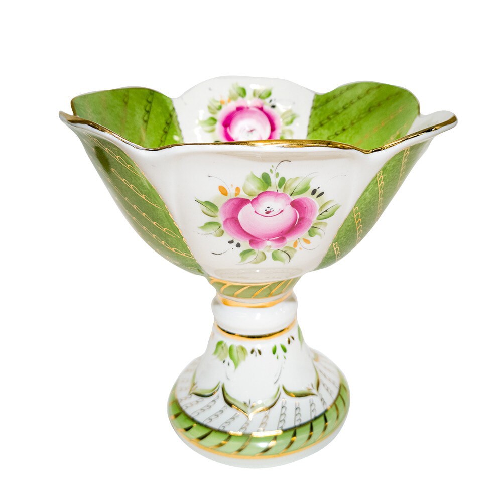 Конфетница Бегония высокохудожественная роспись