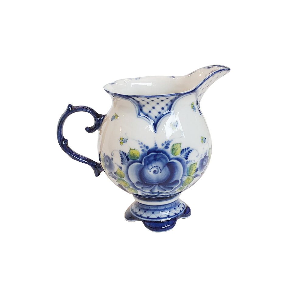 Сервиз чайный Цветок в авторской цветной росписи Калигиной
