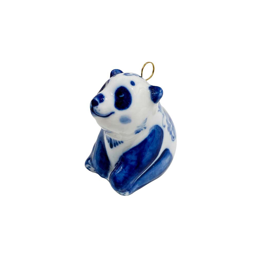 Ёлочная игрушка панда Гжельский фарфоровый завод