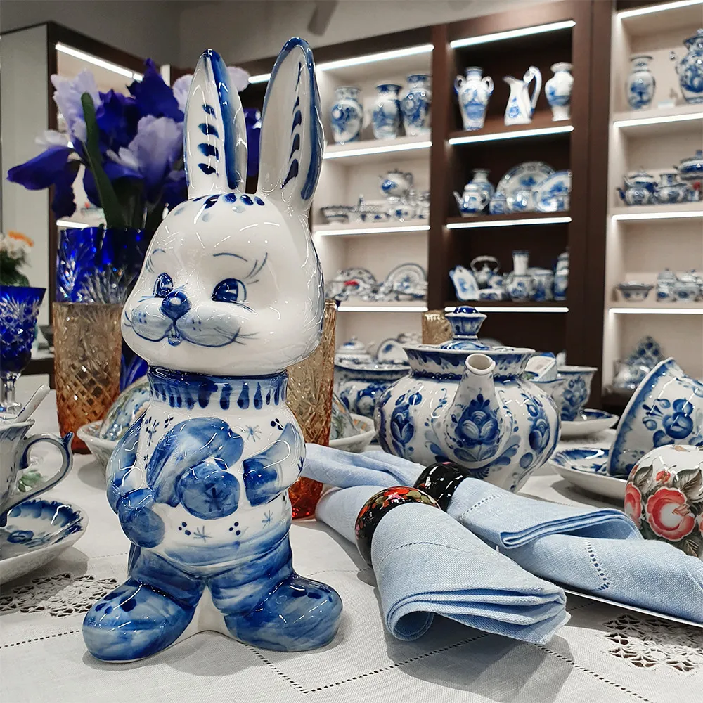 Скульптура Степашка Гжельский фарфоровый завод