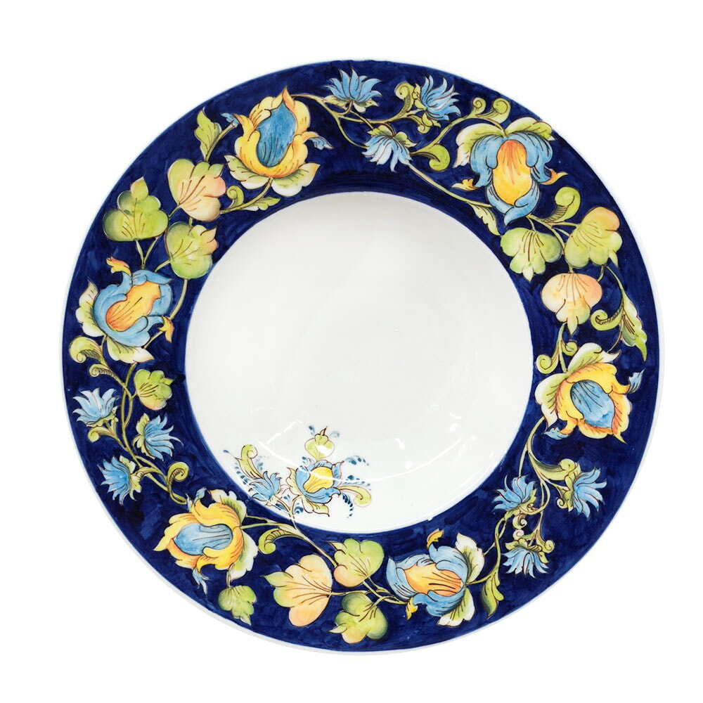 Тарелка для пасты Фасон в росписи "Дивные цветы" диаметр 26 см.