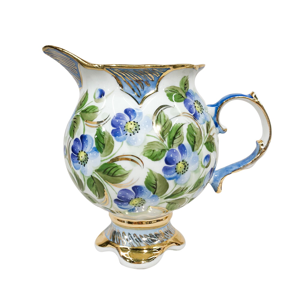 Сервиз чайный Цветок в авторская работа Сорокиной &amp;quot;Голубые цветы&amp;quot;
