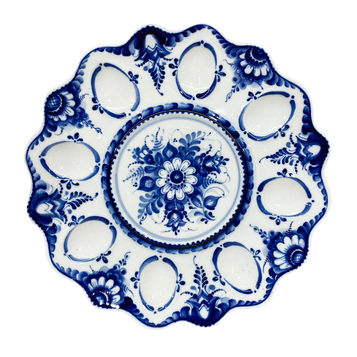 Тарелка для яиц росписи Шестаковой