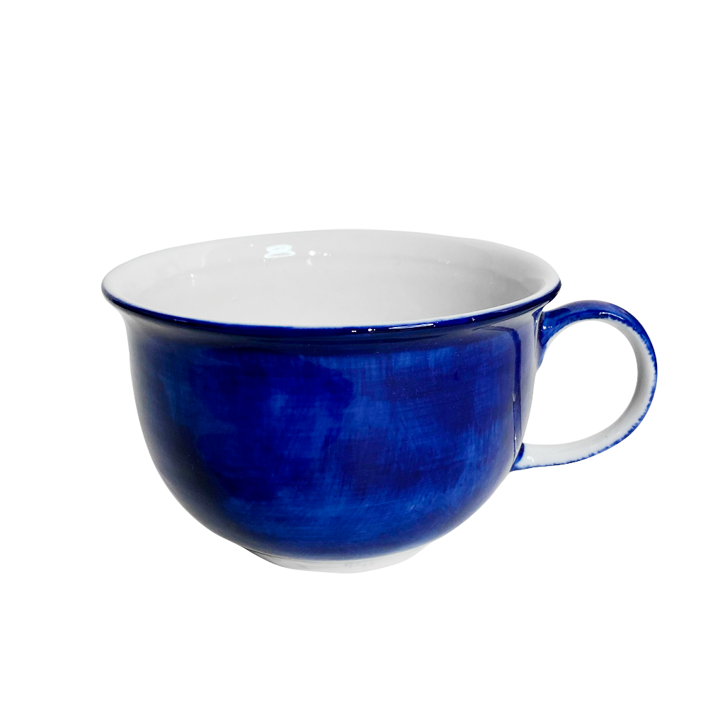 Чашка для капучино в росписи &amp;quot;Синий туман&amp;quot; объем 450 мл.