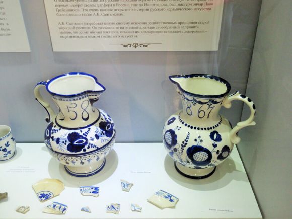 Образцы гжельского полуфаянса, XIX век 