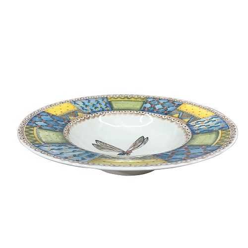 Тарелка для пасты Фасон в росписи &amp;quot;Пэчворк&amp;quot; диаметр 26 см.