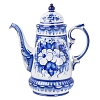 Сервиз чайно-кофейный Чародейка &quot;Белый цветок&quot; авт.р. Кустаревой Гжельский фарфоровый завод
