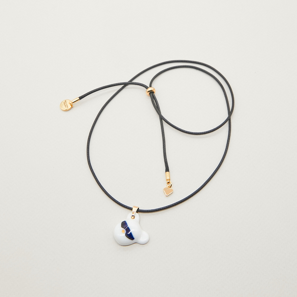 Кулон Голова Мишки роспись очки с золотом на шнурке из коллекции ГФЗ &amp;amp; Buylerika Ceramic Гжельский фарфоровый завод