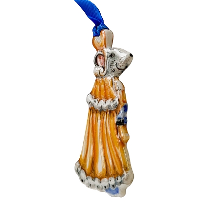 Ёлочная игрушка Мышиный король цветной из коллекции Щелкунчик Гжельский фарфоровый завод