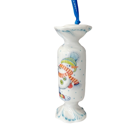 Набор цветных ёлочных игрушек &quot;Конфетки&quot; в росписи Калигиной Гжельский фарфоровый завод