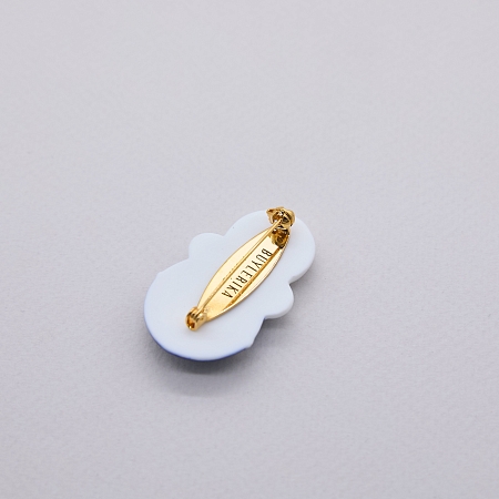 Брошь Неваляшка роспись свитер в золоте из коллекции ГФЗ &amp; Buylerika Ceramic Гжельский фарфоровый завод