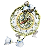 Часы Колокольчик в цветной росписи &quot;Пышные цветы&quot; Гжельский фарфоровый завод