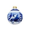 Елочная игрушка Шар с пейзажем Гжельский фарфоровый завод
