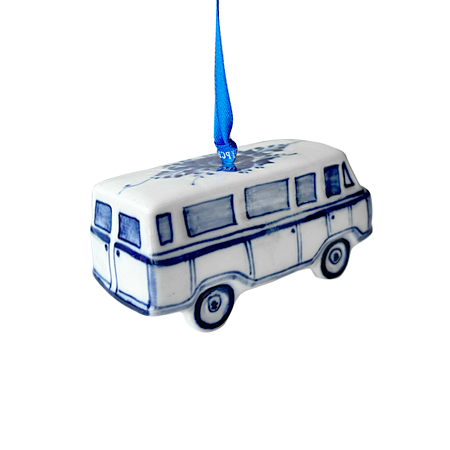 Елочная игрушка Автобус Гжельский фарфоровый завод
