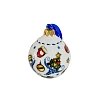 Ёлочная игрушка Шар &amp;quot;Паровозики&amp;quot; Гжельский фарфоровый завод