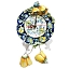 Часы Колокольчик в цветной росписи &amp;quot;Дивные цветы&amp;quot; Гжельский фарфоровый завод
