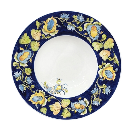 Тарелка для пасты Фасон в росписи &quot;Дивные цветы&quot; диаметр 26 см.