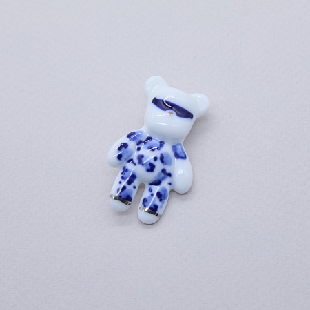 Брошь Мишка роспись леопард с платиной из коллекции ГФЗ &amp; Buylerika Ceramic Гжельский фарфоровый завод