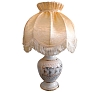 Настольная лампа Вега (белье/золото) абажур Ретро Шампань мини Гжельский фарфоровый завод