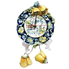 Часы Колокольчик в цветной росписи &quot;Дивные цветы&quot; Гжельский фарфоровый завод