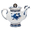 Чайник большой Подарочный с золочением объем 1890 мл. Гжельский фарфоровый завод