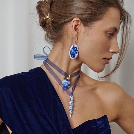 Кулон Сосулька из коллекции ГФЗ &amp; Berta Muzis Гжельский фарфоровый завод