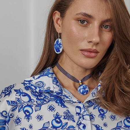 Кулон Шарик из коллекции ГФЗ &amp; Berta Muzis Гжельский фарфоровый завод