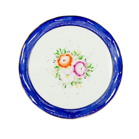Тарелка для блинов с крышкой Хозяюшка высокохудожественная роспись