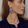 Серьги Овальные из коллекции ГФЗ &amp;amp; Berta Muzis Гжельский фарфоровый завод