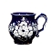 Чашка Голубая рапсодия (глухой кобальт, платина) объем 280 мл. Гжельский фарфоровый завод