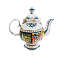 Сервиз чайный Цветок в цветной росписи &amp;quot;Пэчворк&amp;quot; Гжельский фарфоровый завод