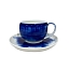 Кофейная пара эспрессо &amp;quot;Синий туман&amp;quot; объем 80 мл. Гжельский фарфоровый завод