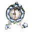 Часы Колокольчик в авторской росписи Косихиной Гжельский фарфоровый завод