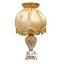 Настольная лампа Светлячок (белье/золото) абажур Ретро Шампань мини Гжельский фарфоровый завод