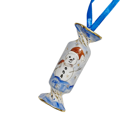 Набор ёлочных игрушек &quot;Конфетки&quot; в цветной росписи в коробке Гжельский фарфоровый завод