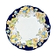 Тарелка пирожковая Дубок в росписи &amp;quot;Дивные цветы&amp;quot; №2 диаметр 18 см. Гжельский фарфоровый завод