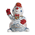 Скульптура Снеговик симпатяга (подглазурные цветные краски) авторская работа