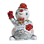 Скульптура Снеговик симпатяга (подглазурные цветные краски) авторская работа Гжельский фарфоровый завод