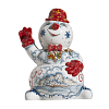 Скульптура Снеговик симпатяга (подглазурные цветные краски) авторская работа
