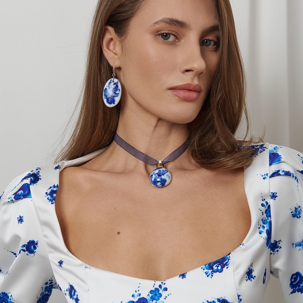 Кулон Шарик из коллекции ГФЗ &amp;amp; Berta Muzis Гжельский фарфоровый завод