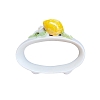 Салфетница кольцо с лимоном Гжельский фарфоровый завод