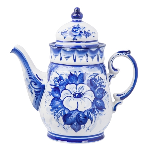 Сервиз чайно-кофейный Чародейка &amp;quot;Белый цветок&amp;quot; авт.р. Кустаревой