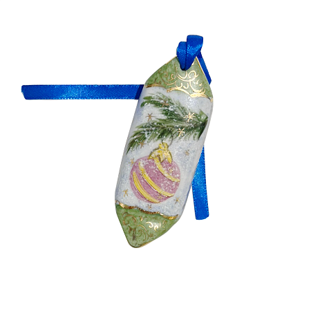 Набор ёлочных игрушек &quot;Конфетки&quot; в цветной росписи в коробке Гжельский фарфоровый завод