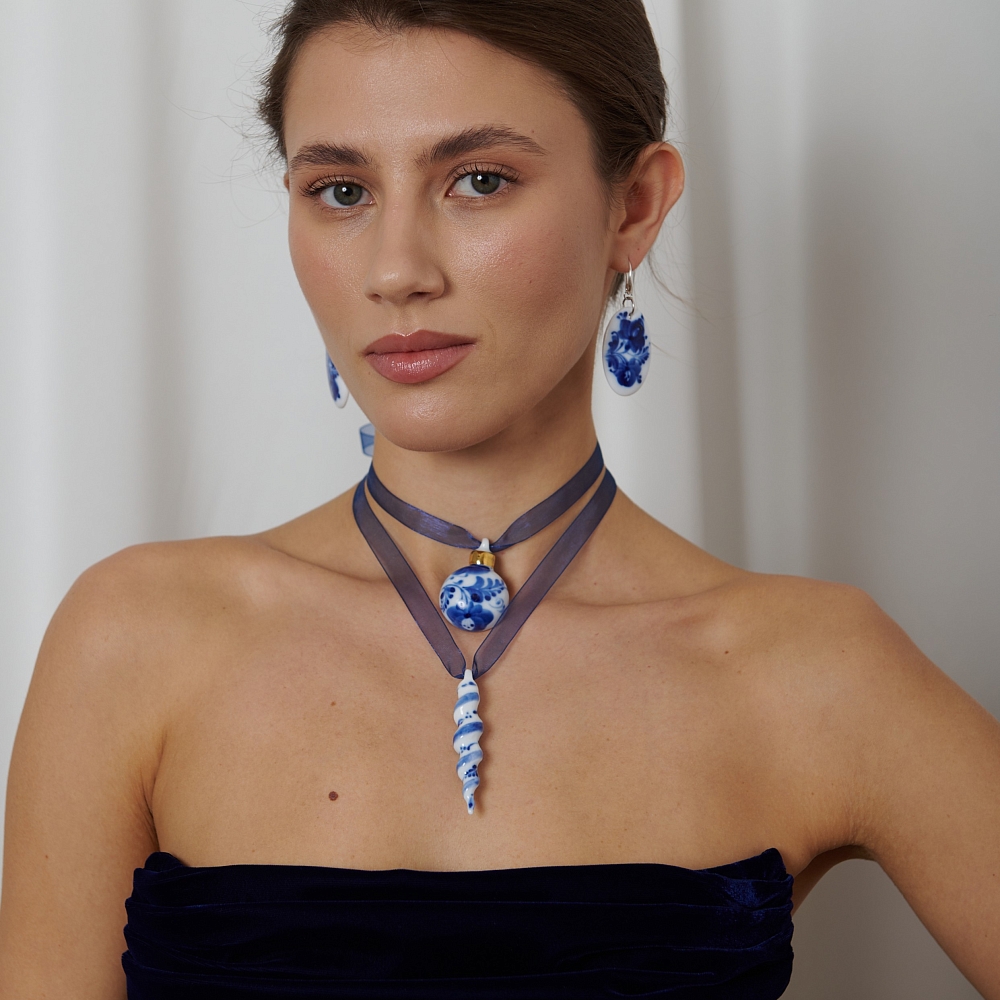 Кулон Сосулька из коллекции ГФЗ &amp;amp; Berta Muzis Гжельский фарфоровый завод